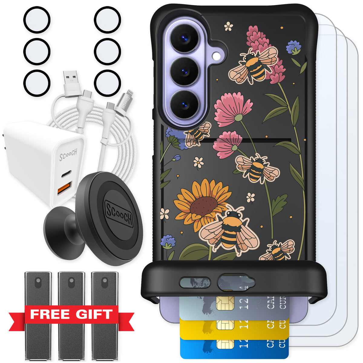 Scooch Wingmate Bee Happy for Galaxy S26+ — Ultimate Bundle