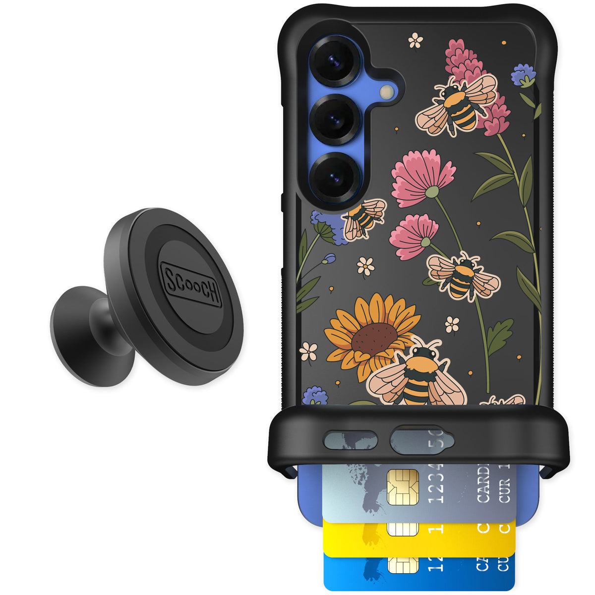 Scooch Wingmate Bee Happy for Galaxy S25 — Starter Bundle
