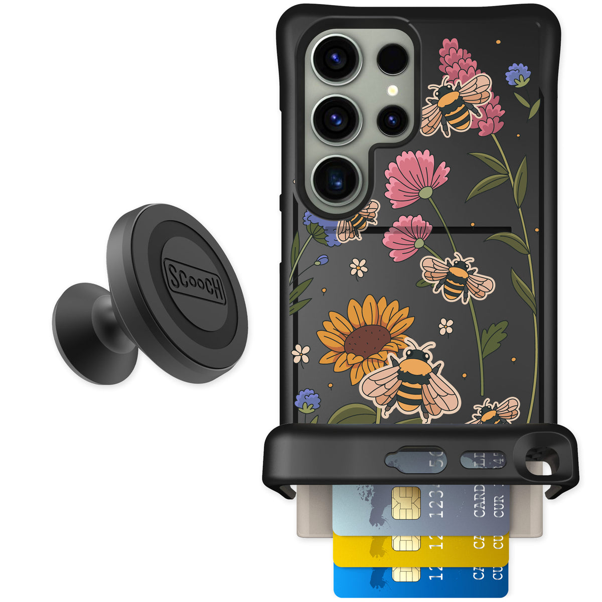 Scooch Wingmate Bee Happy for Galaxy S24 Ultra — Starter Bundle