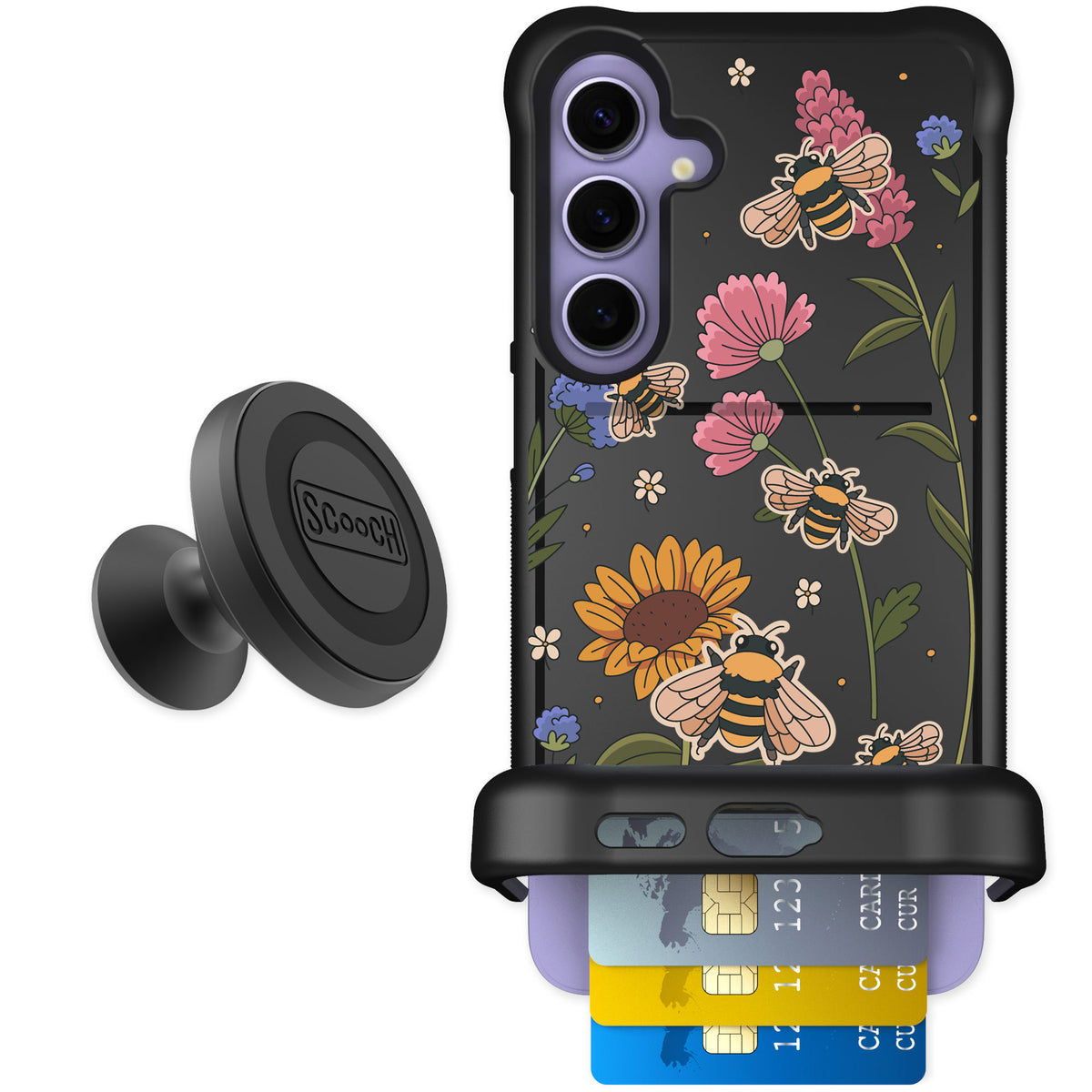 Scooch Wingmate Bee Happy for Galaxy S24+ — Starter Bundle