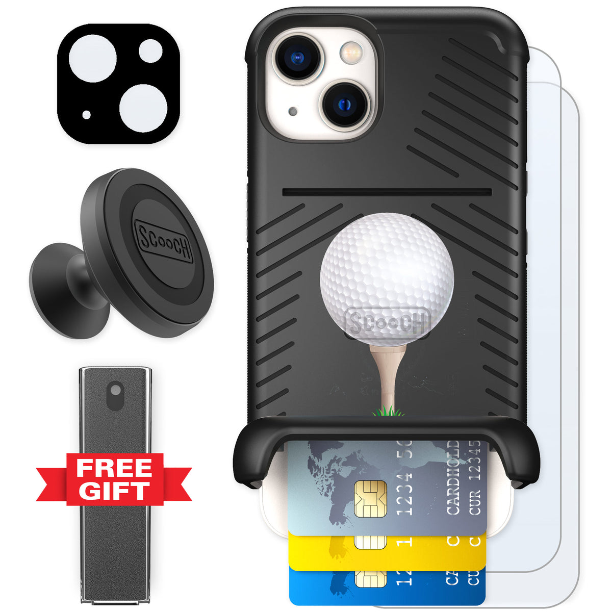 Scooch Wingmate Tee Time for iPhone 13 — Defender Bundle