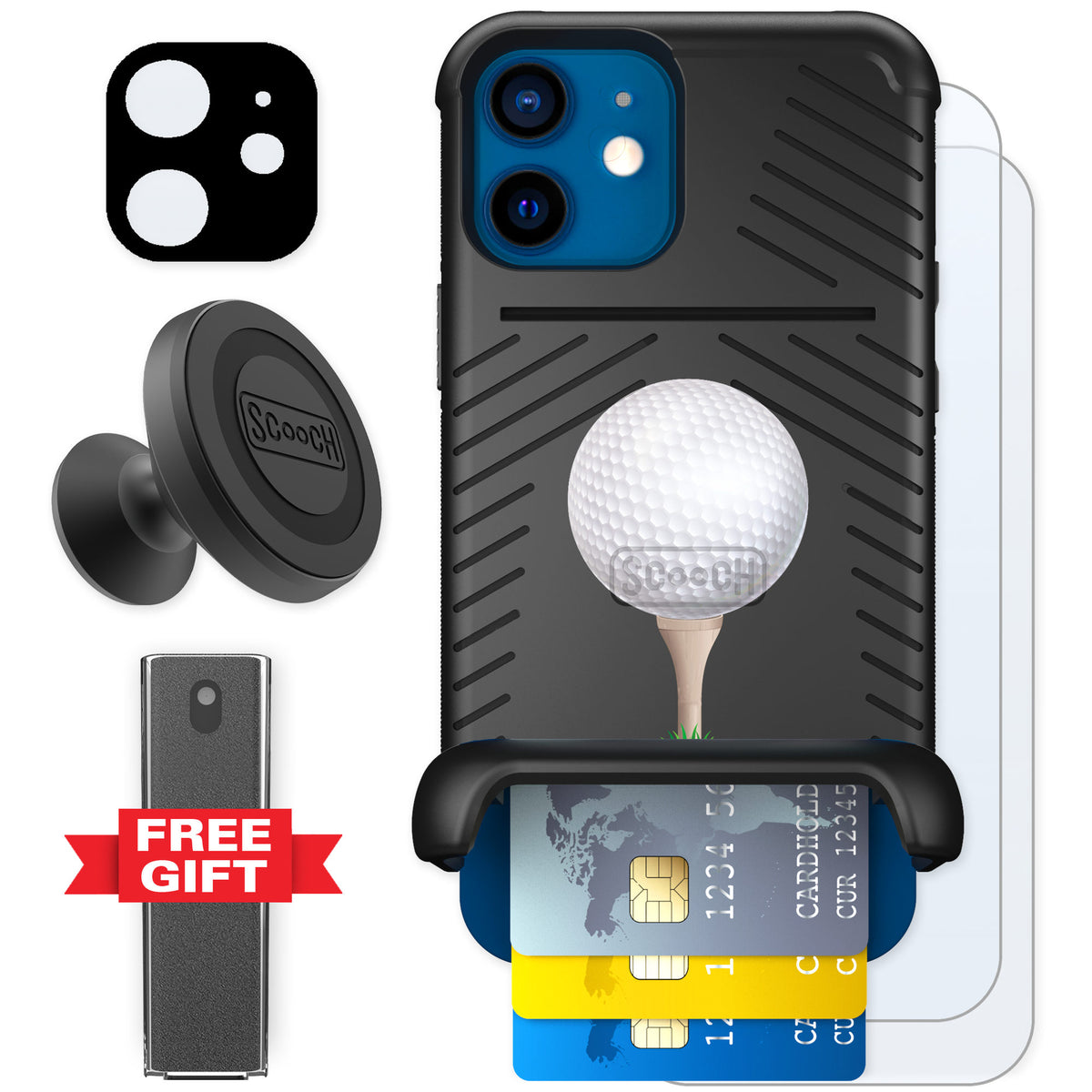 Scooch Wingmate Tee Time for iPhone 12 — Defender Bundle