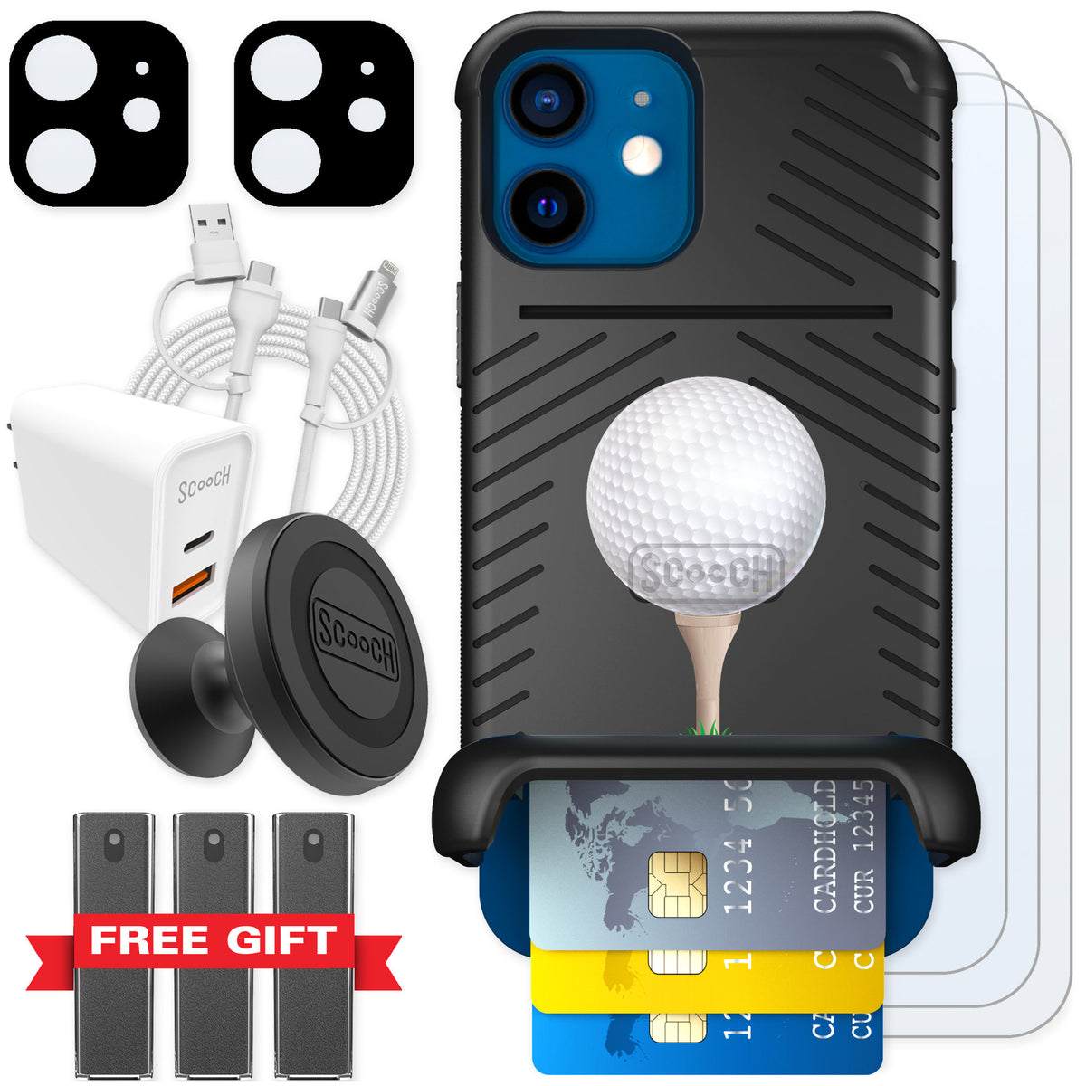 Scooch Wingmate Tee Time for iPhone 12 — Ultimate Bundle