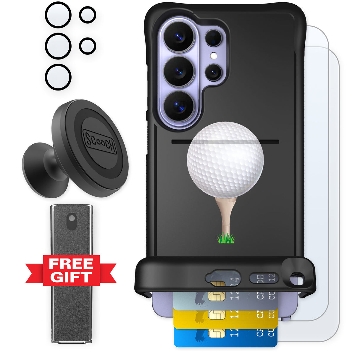 Scooch Wingmate Tee Time for Galaxy S26 Ultra — Defender Bundle