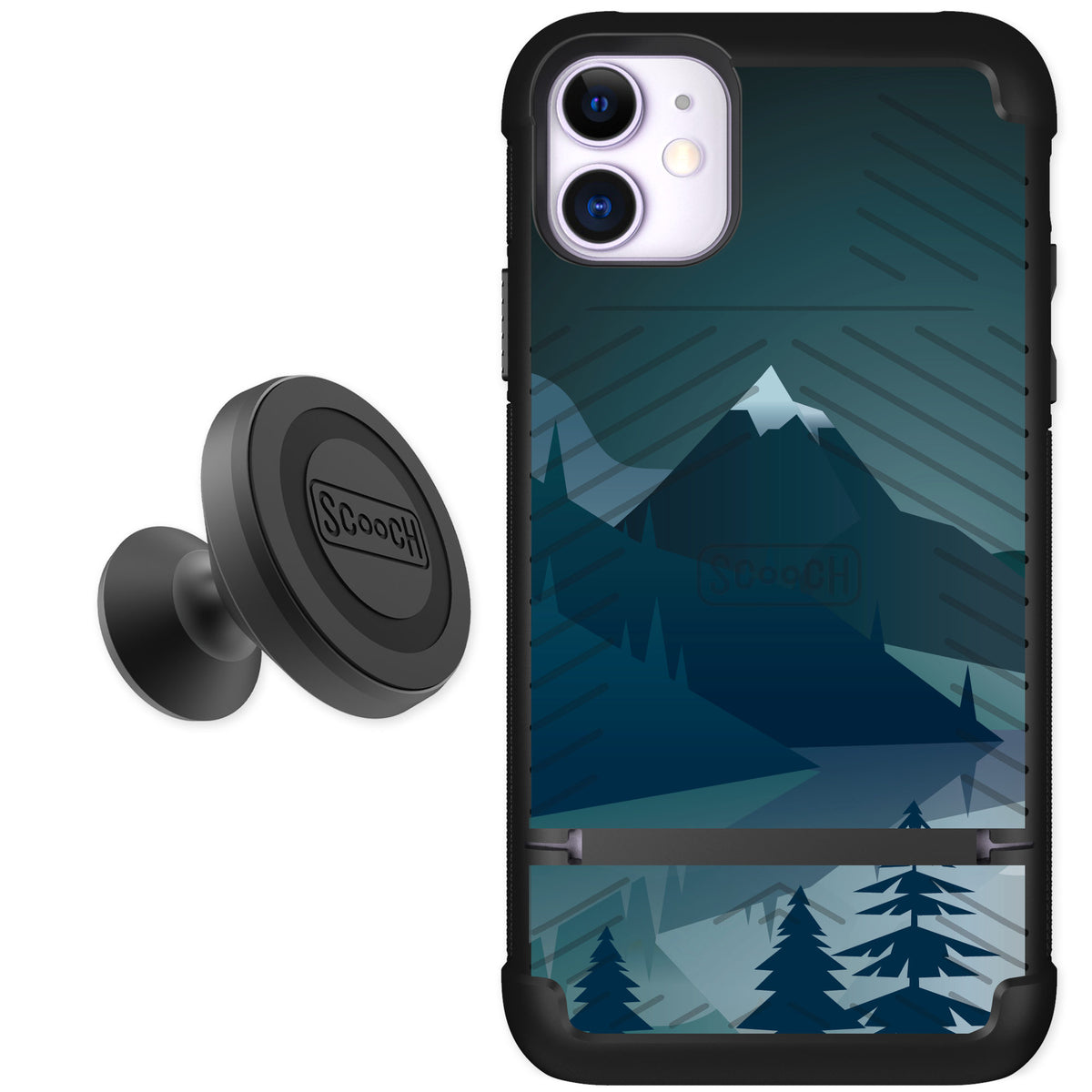 Scooch Wingmate Midnight Ridge for iPhone 11 — Starter Bundle