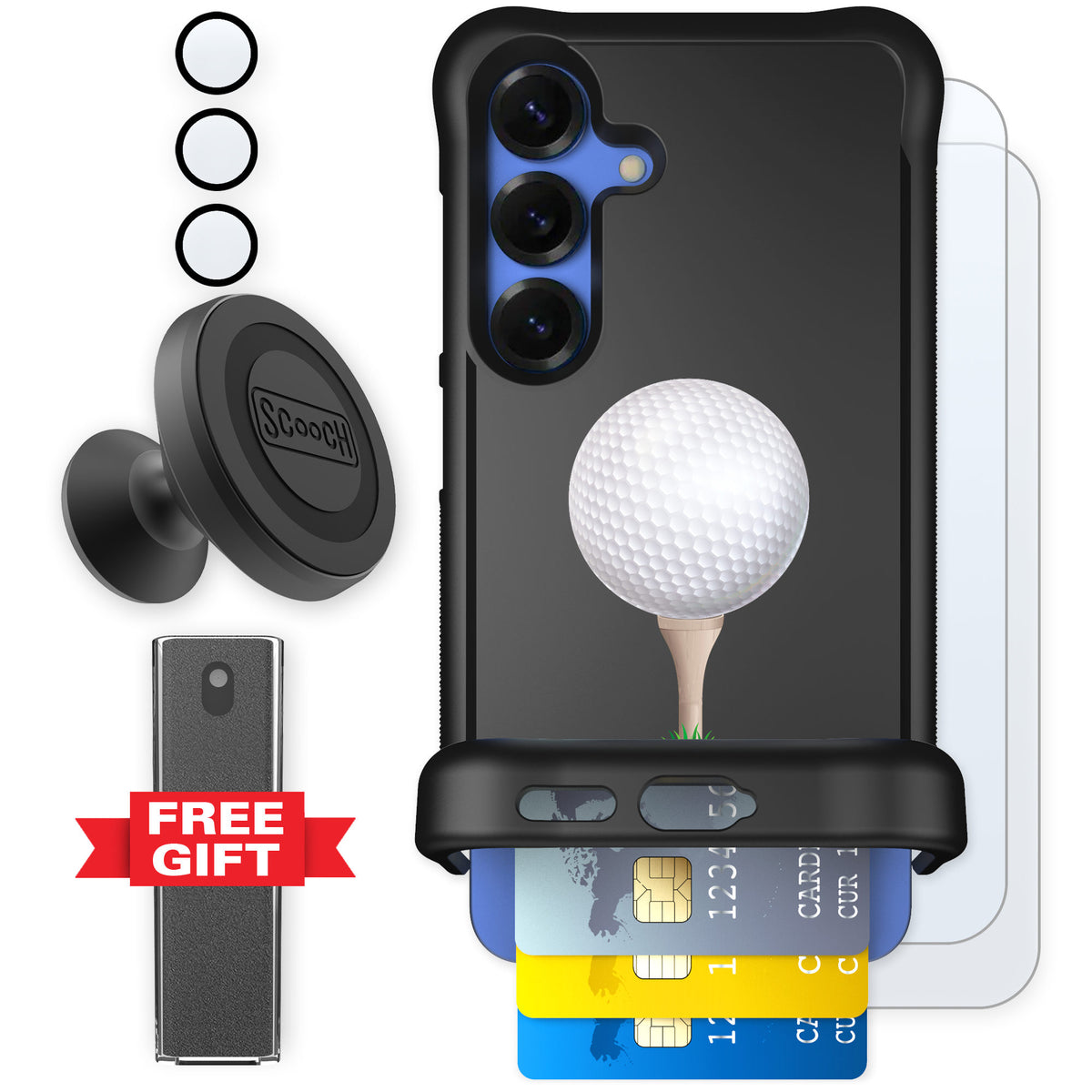 Scooch Wingmate Tee Time for Galaxy S25 — Defender Bundle
