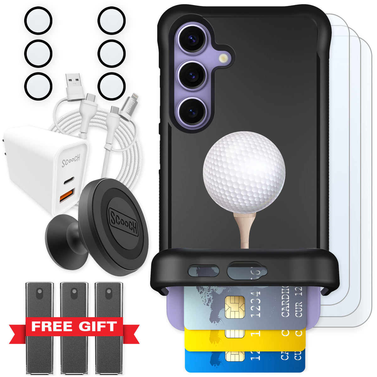 Scooch Wingmate Tee Time for Galaxy S24 — Ultimate Bundle
