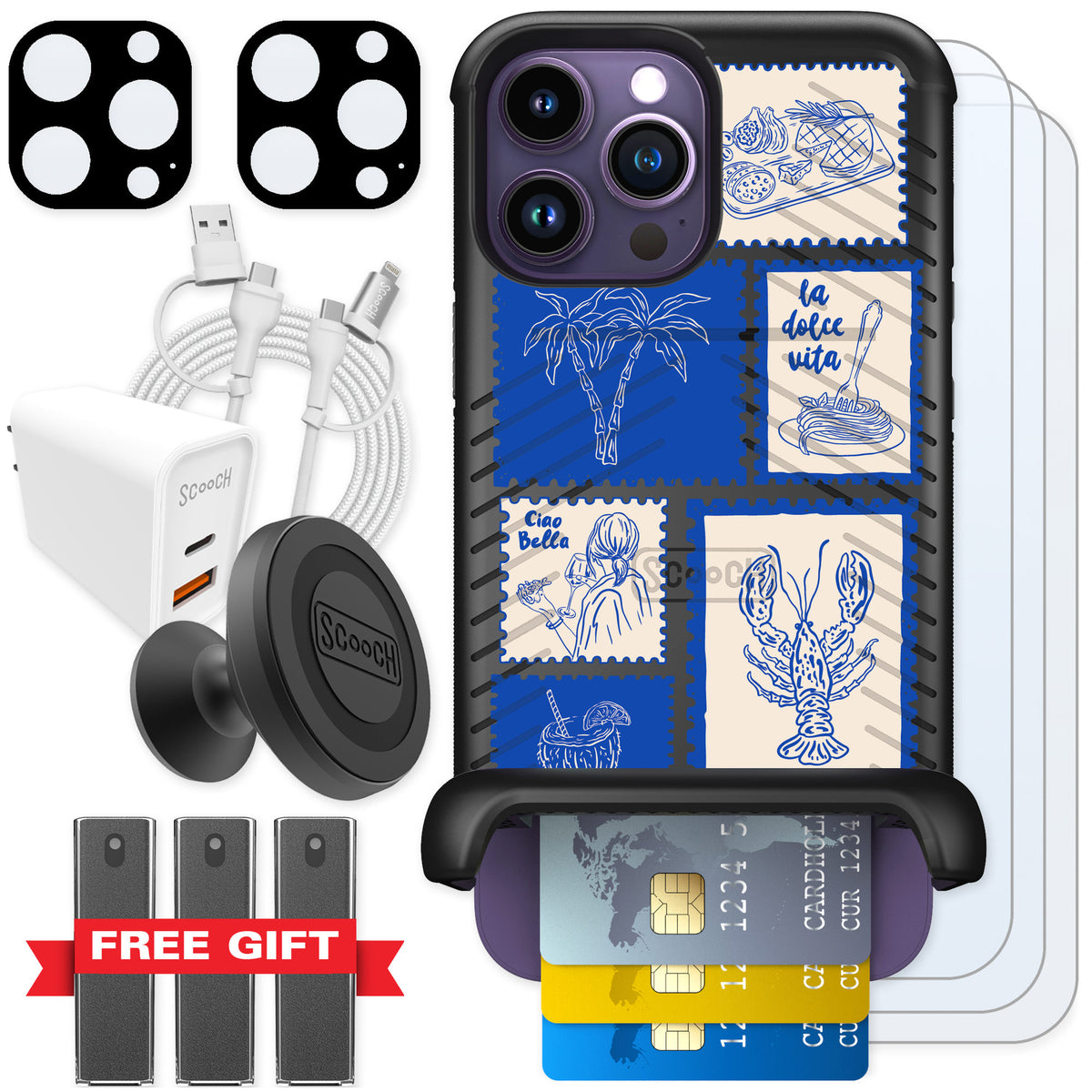 Scooch Wingmate Euro Summer for iPhone 14 Pro Max — Ultimate Bundle