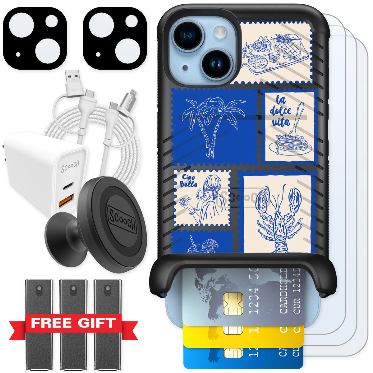 Scooch Wingmate Euro Summer for iPhone 14 — Ultimate Bundle