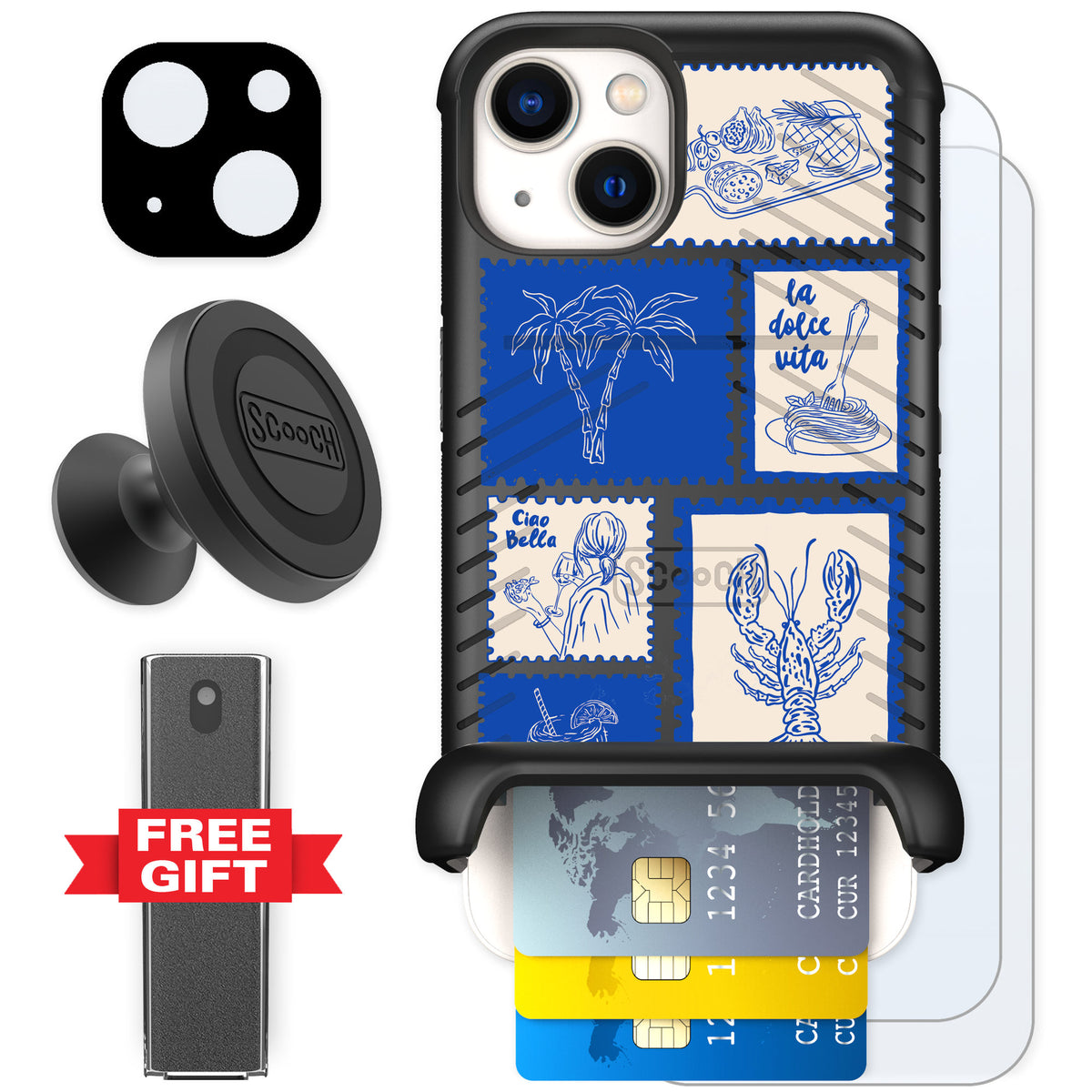 Scooch Wingmate Euro Summer for iPhone 13 — Defender Bundle