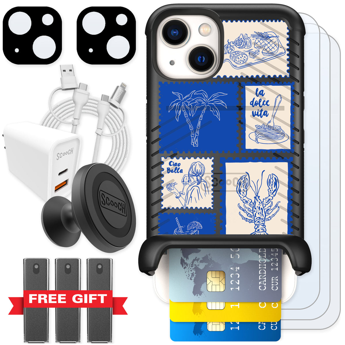 Scooch Wingmate Euro Summer for iPhone 13 — Ultimate Bundle