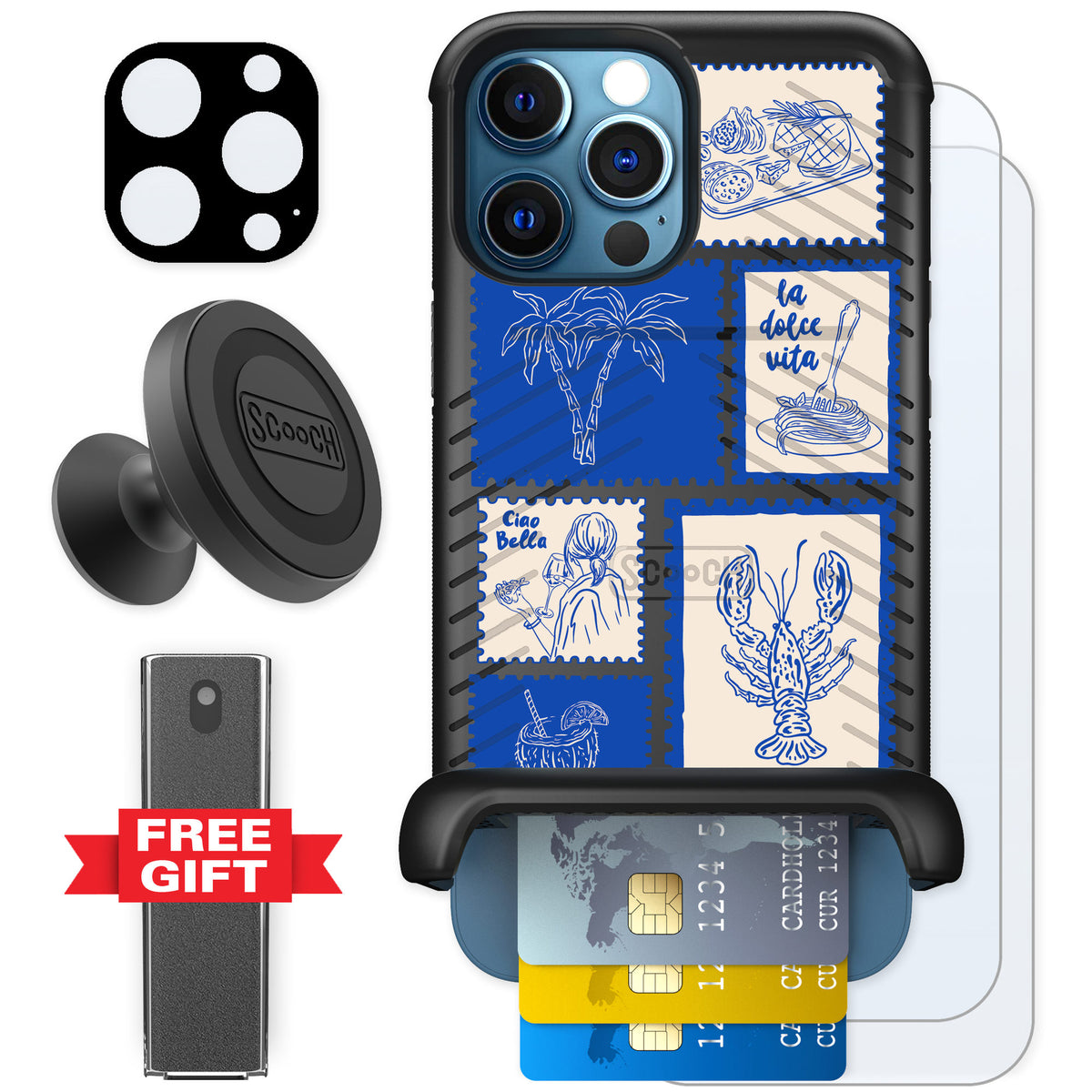 Scooch Wingmate Euro Summer for iPhone 12 Pro — Defender Bundle