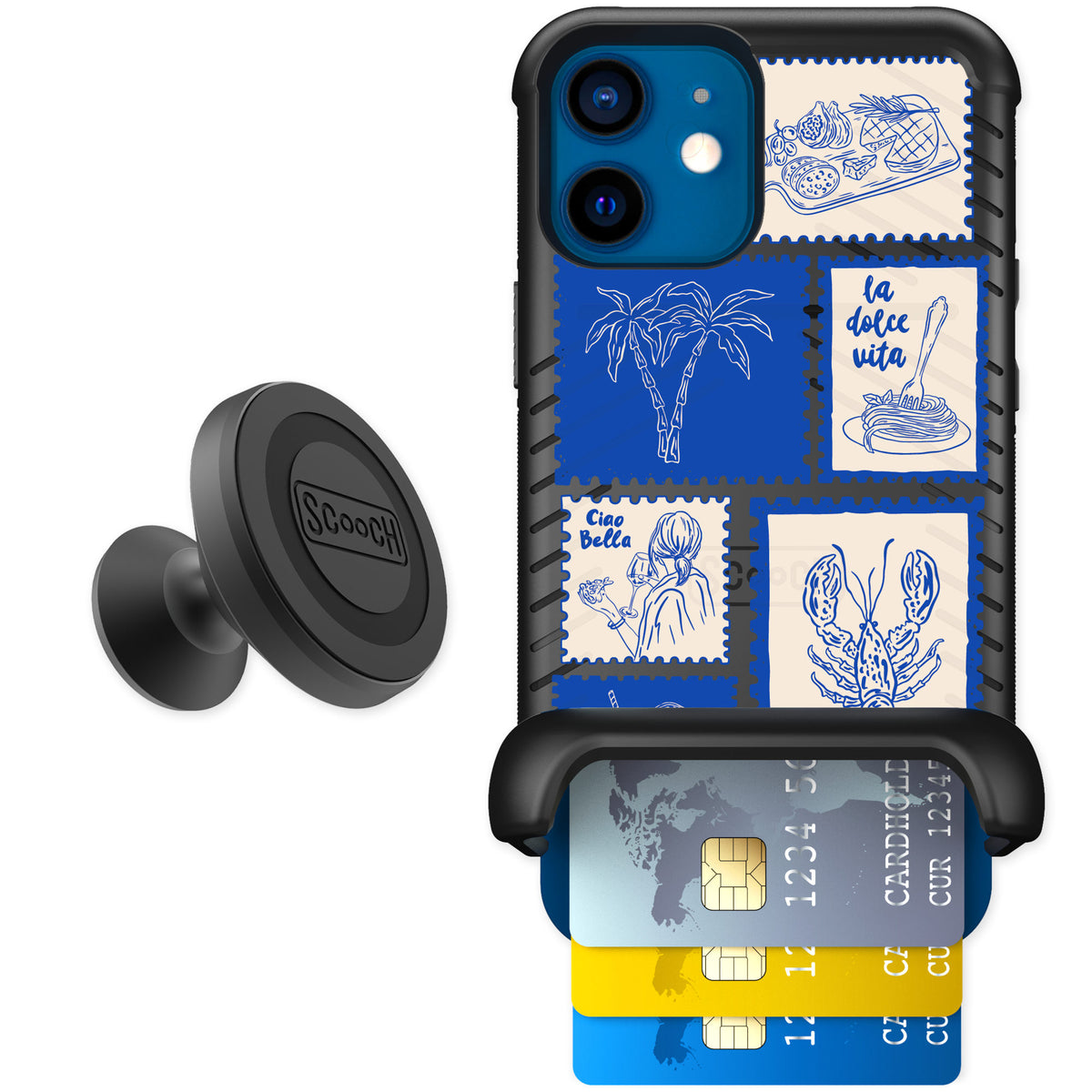 Scooch Wingmate Euro Summer for iPhone 12 mini — Starter Bundle