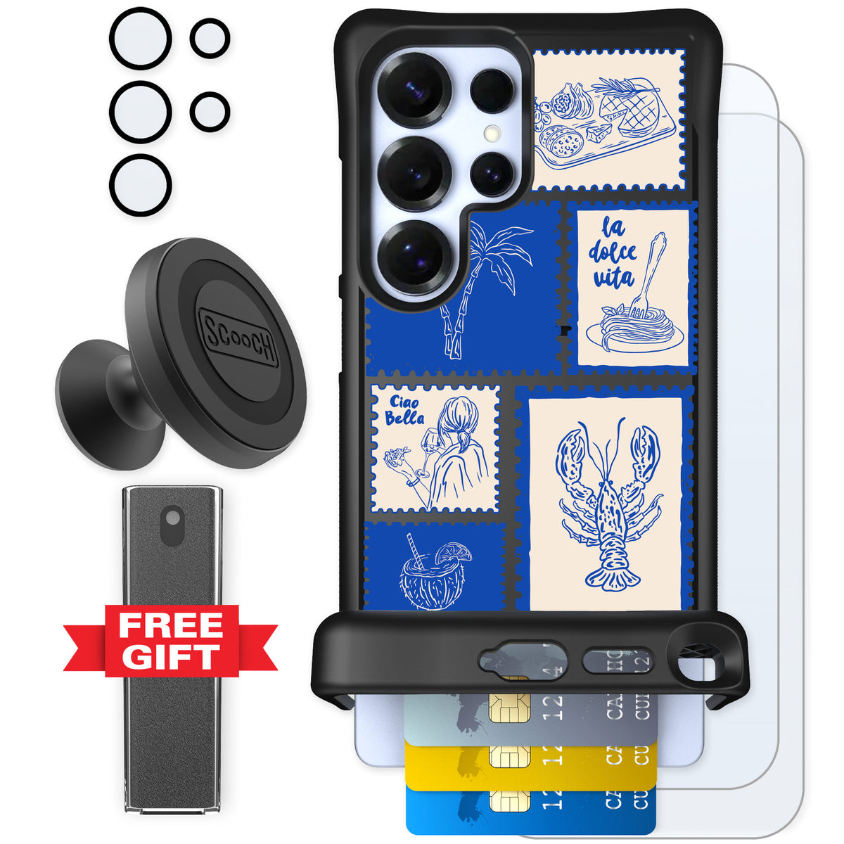 Scooch Wingmate Euro Summer for Galaxy S25 Ultra — Defender Bundle