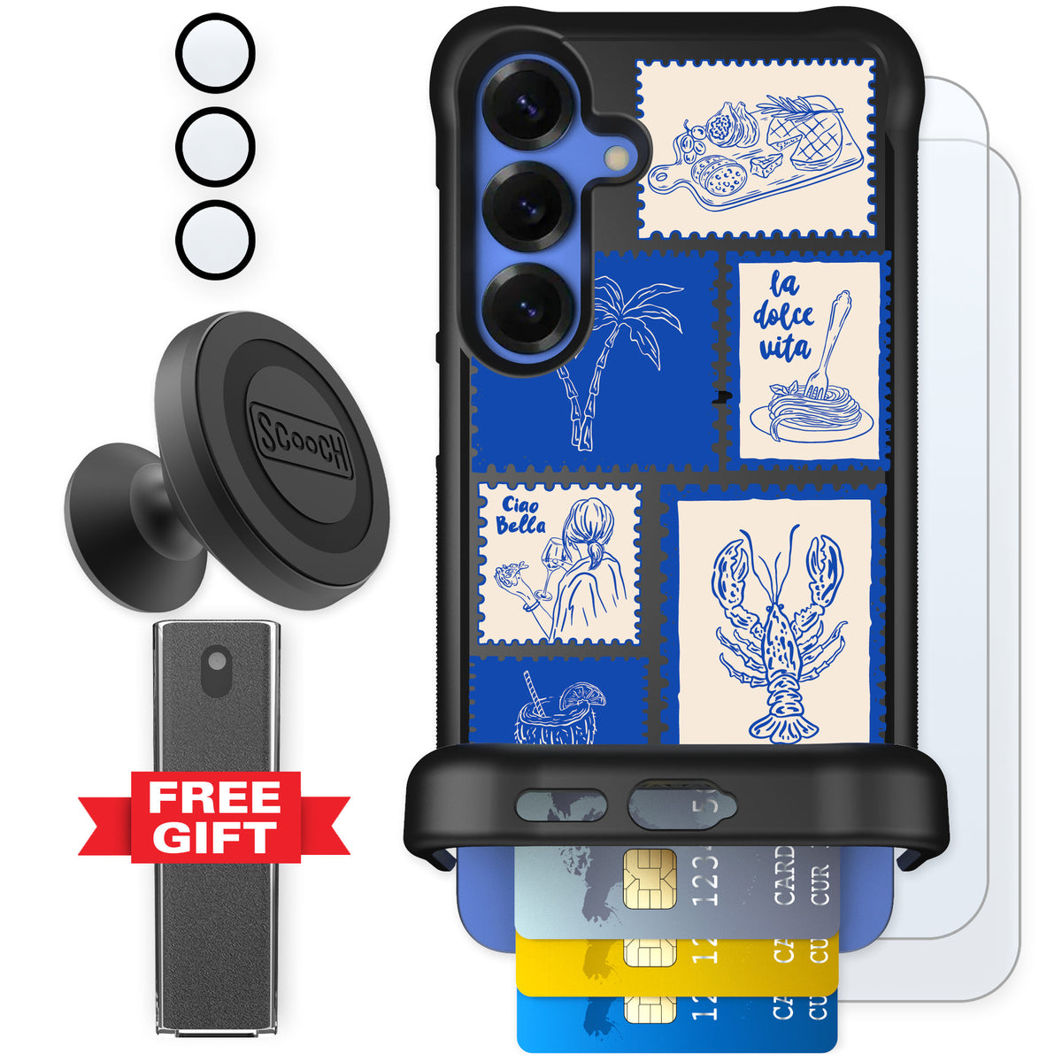 Scooch Wingmate Euro Summer for Galaxy S25+ — Defender Bundle