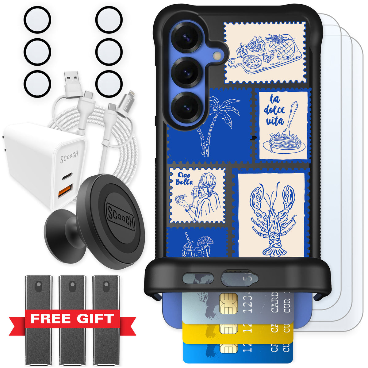 Scooch Wingmate Euro Summer for Galaxy S25+ — Ultimate Bundle