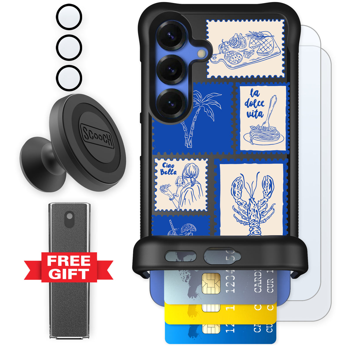 Scooch Wingmate Euro Summer for Galaxy S25 — Defender Bundle