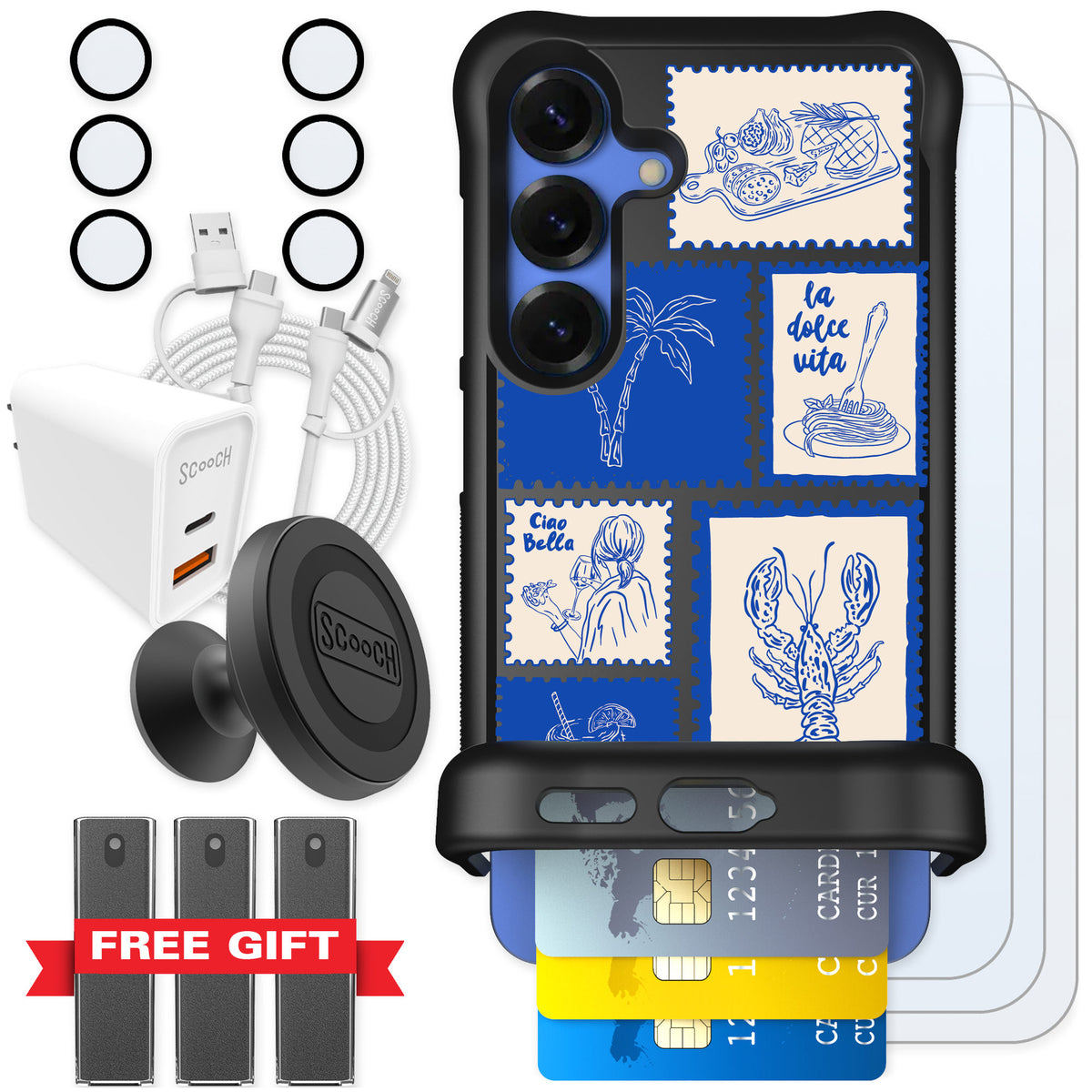 Scooch Wingmate Euro Summer for Galaxy S25 — Ultimate Bundle