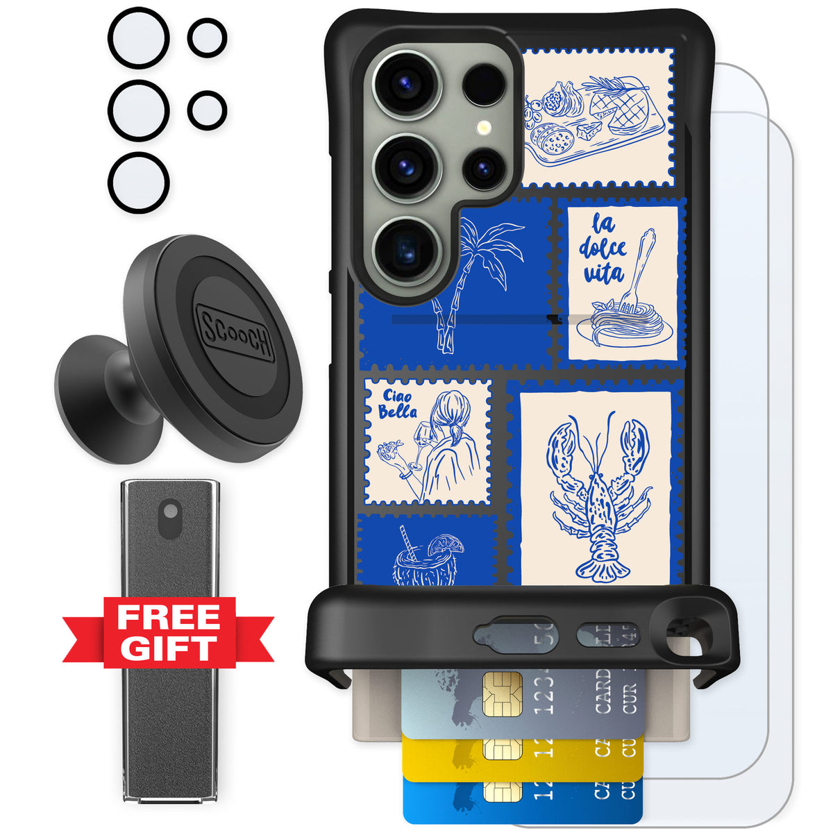 Scooch Wingmate Euro Summer for Galaxy S24 Ultra — Defender Bundle