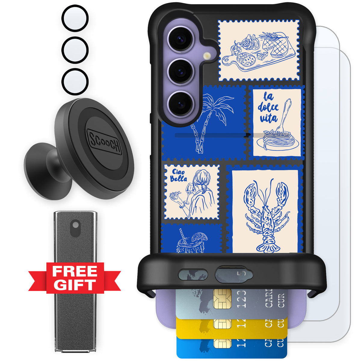 Scooch Wingmate Euro Summer for Galaxy S24+ — Defender Bundle
