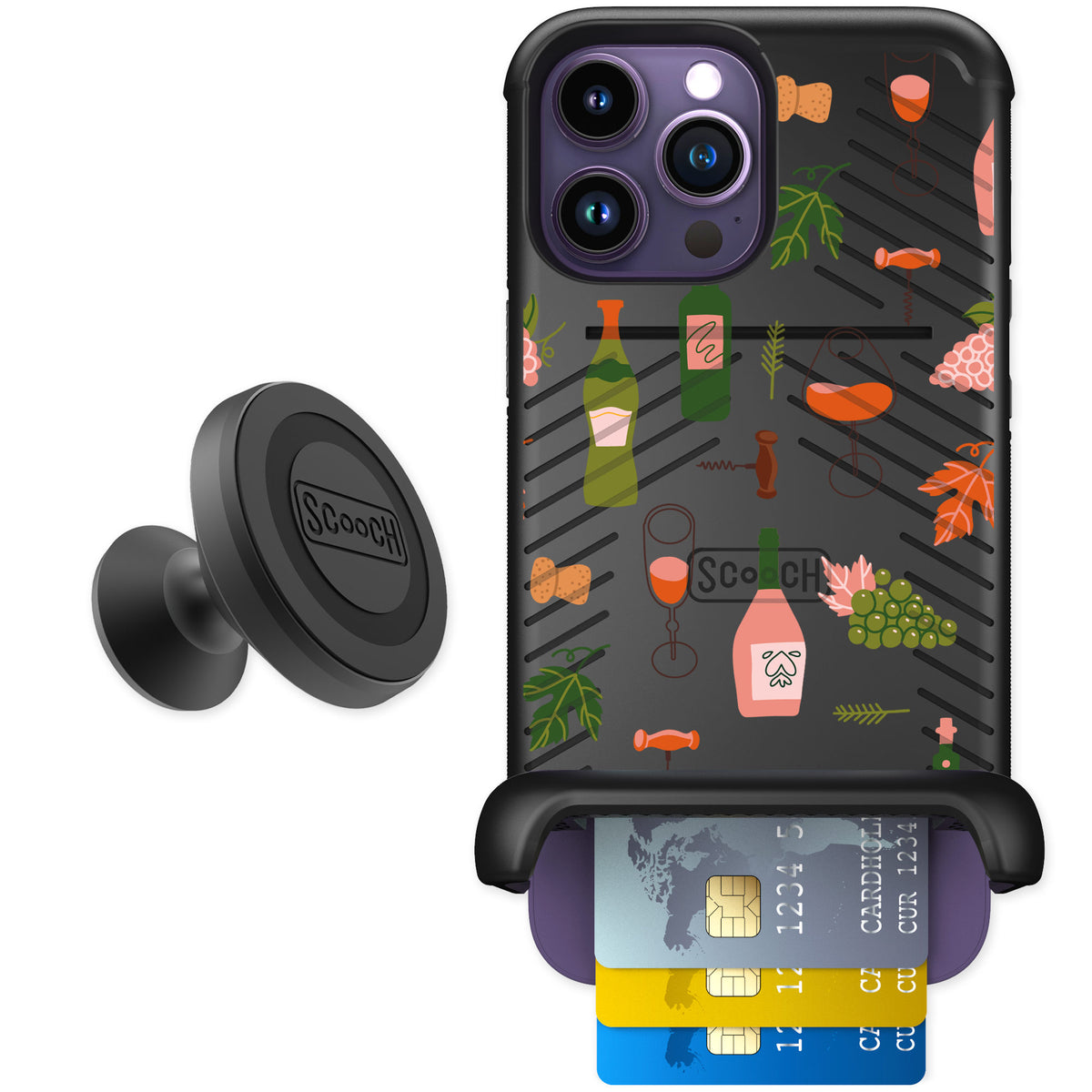 Scooch Wingmate Vino Vibes for iPhone 14 Pro Max — Starter Bundle