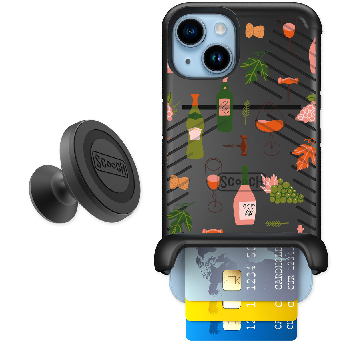 Scooch Wingmate Vino Vibes for iPhone 14 — Starter Bundle