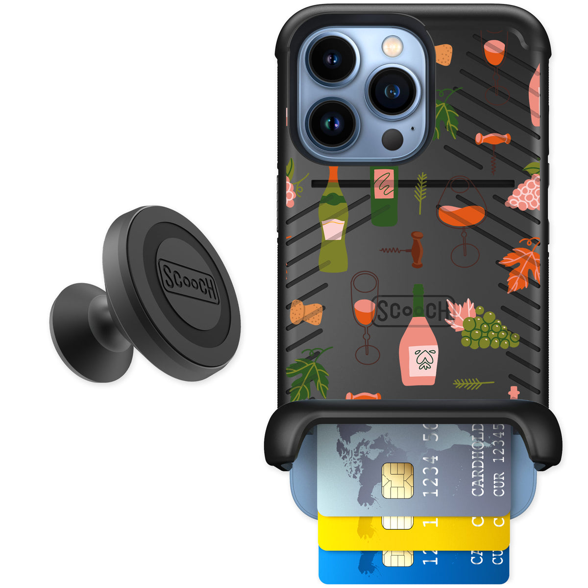 Scooch Wingmate Vino Vibes for iPhone 13 Pro — Starter Bundle