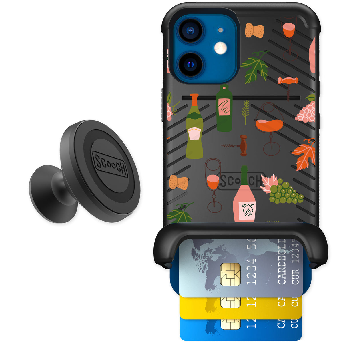 Scooch Wingmate Vino Vibes for iPhone 12 mini — Starter Bundle