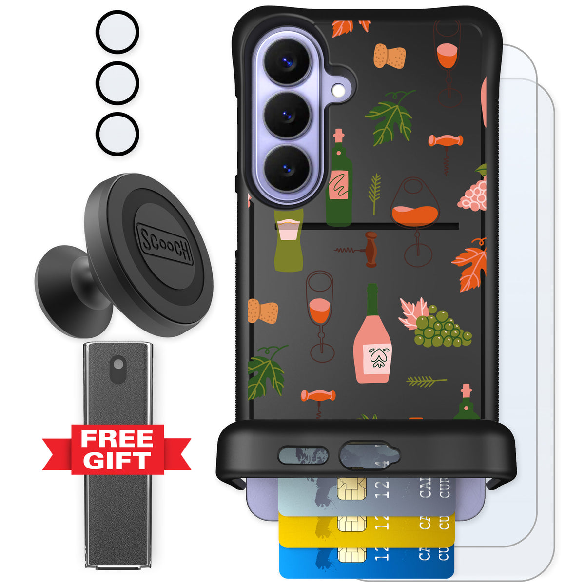 Scooch Wingmate Vino Vibes for Galaxy S26+ — Defender Bundle
