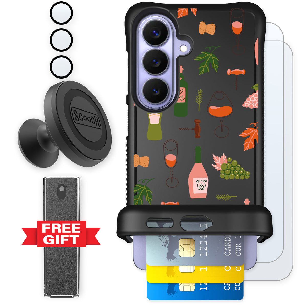 Scooch Wingmate Vino Vibes for Galaxy S26 — Defender Bundle
