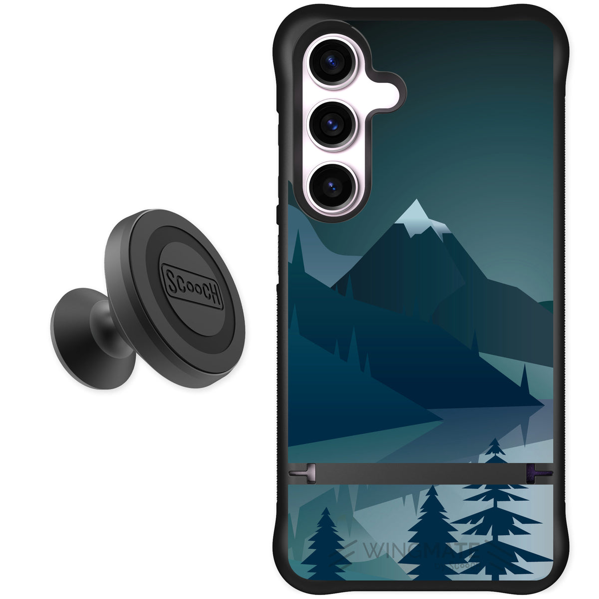 Scooch Wingmate Midnight Ridge for Galaxy S24 — Starter Bundle