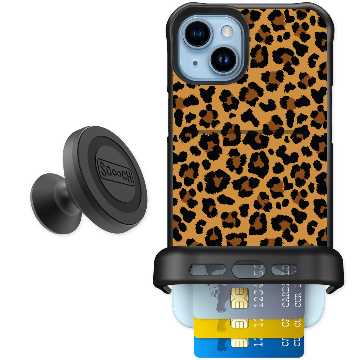 Scooch Wingmate Fierce Feline for iPhone 15 Plus — Starter Bundle