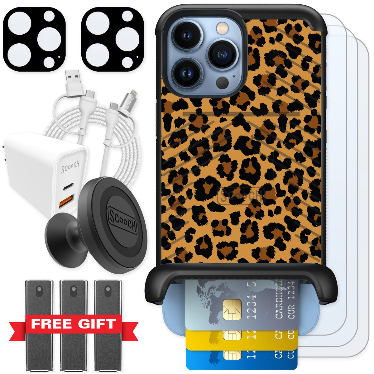 Scooch Wingmate Fierce Feline for iPhone 13 Pro Max — Ultimate Bundle