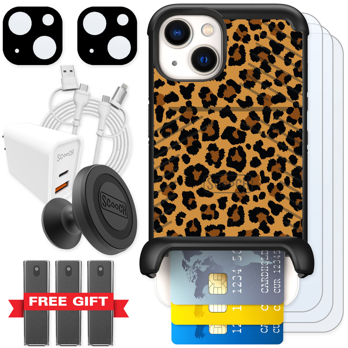Scooch Wingmate Fierce Feline for iPhone 13 — Ultimate Bundle