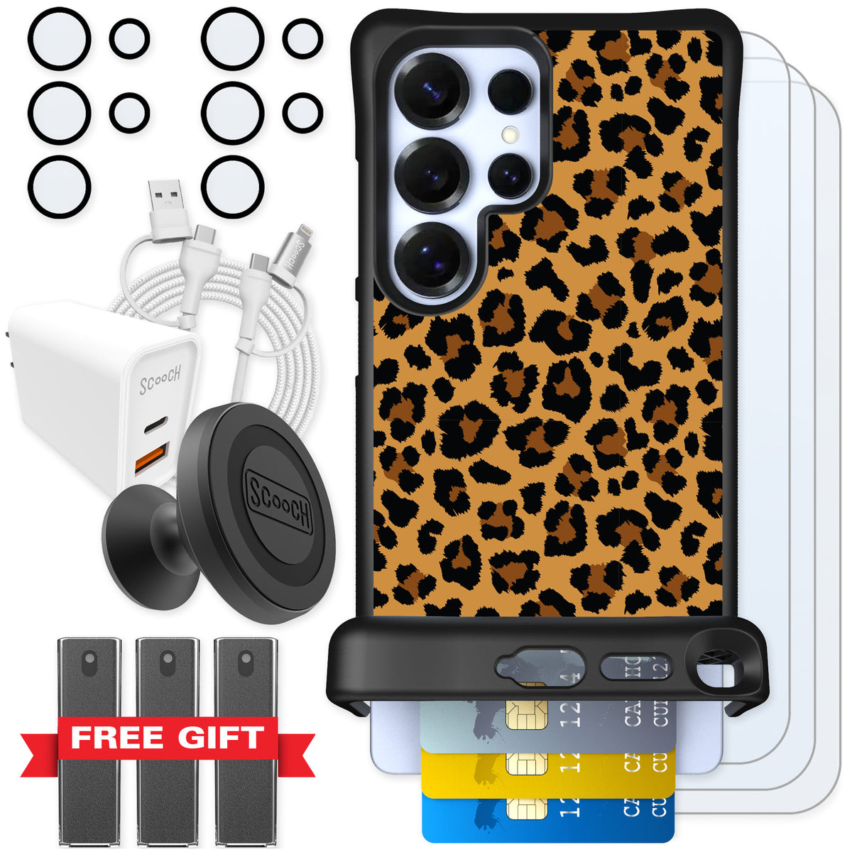 Scooch Wingmate Fierce Feline for Galaxy S25 Ultra — Ultimate Bundle