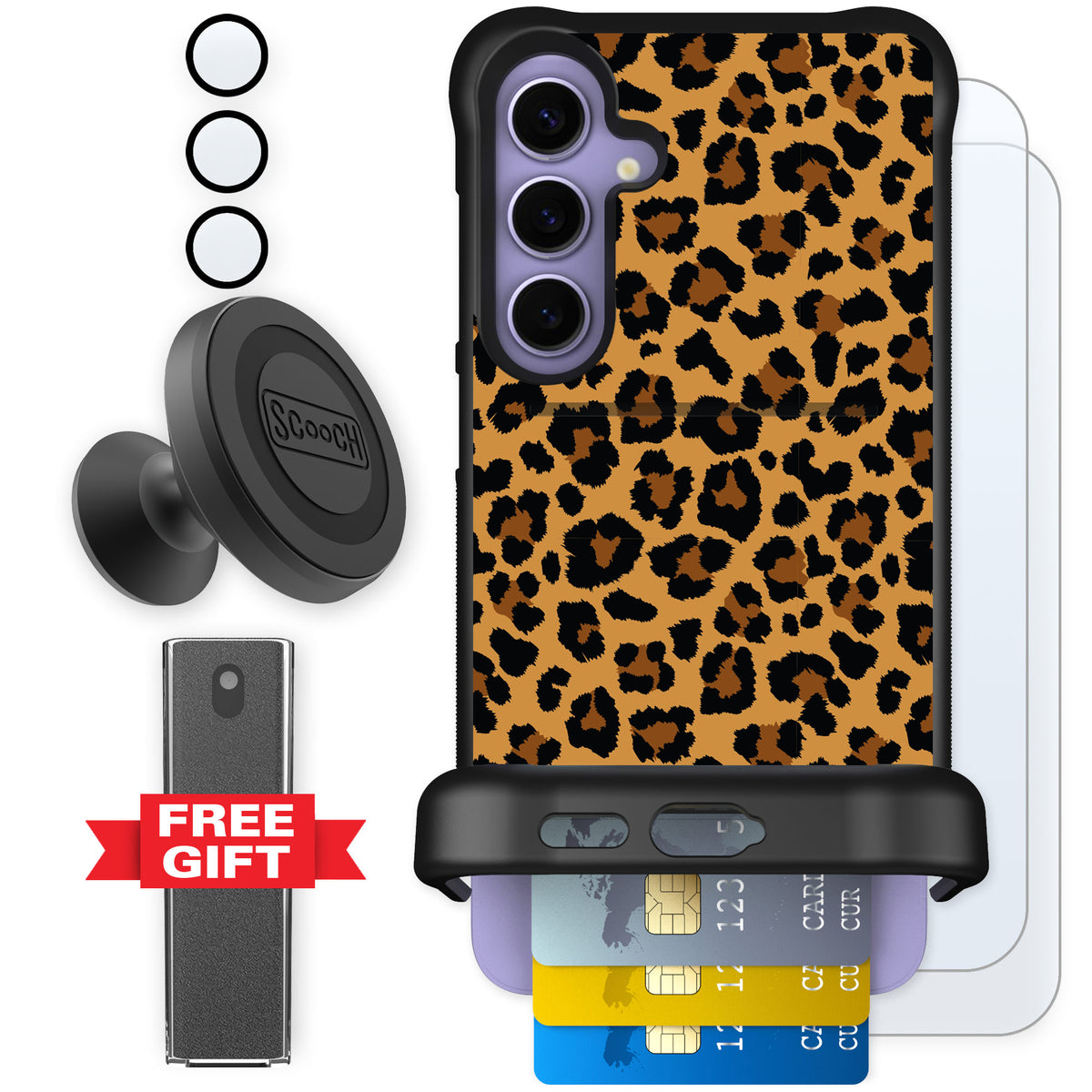 Scooch Wingmate Fierce Feline for Galaxy S24+ — Defender Bundle