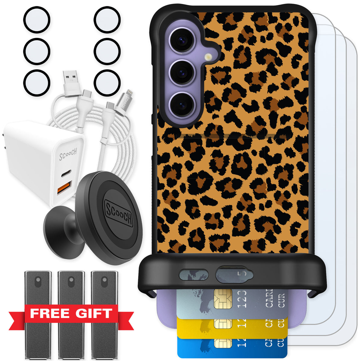 Scooch Wingmate Fierce Feline for Galaxy S24+ — Ultimate Bundle