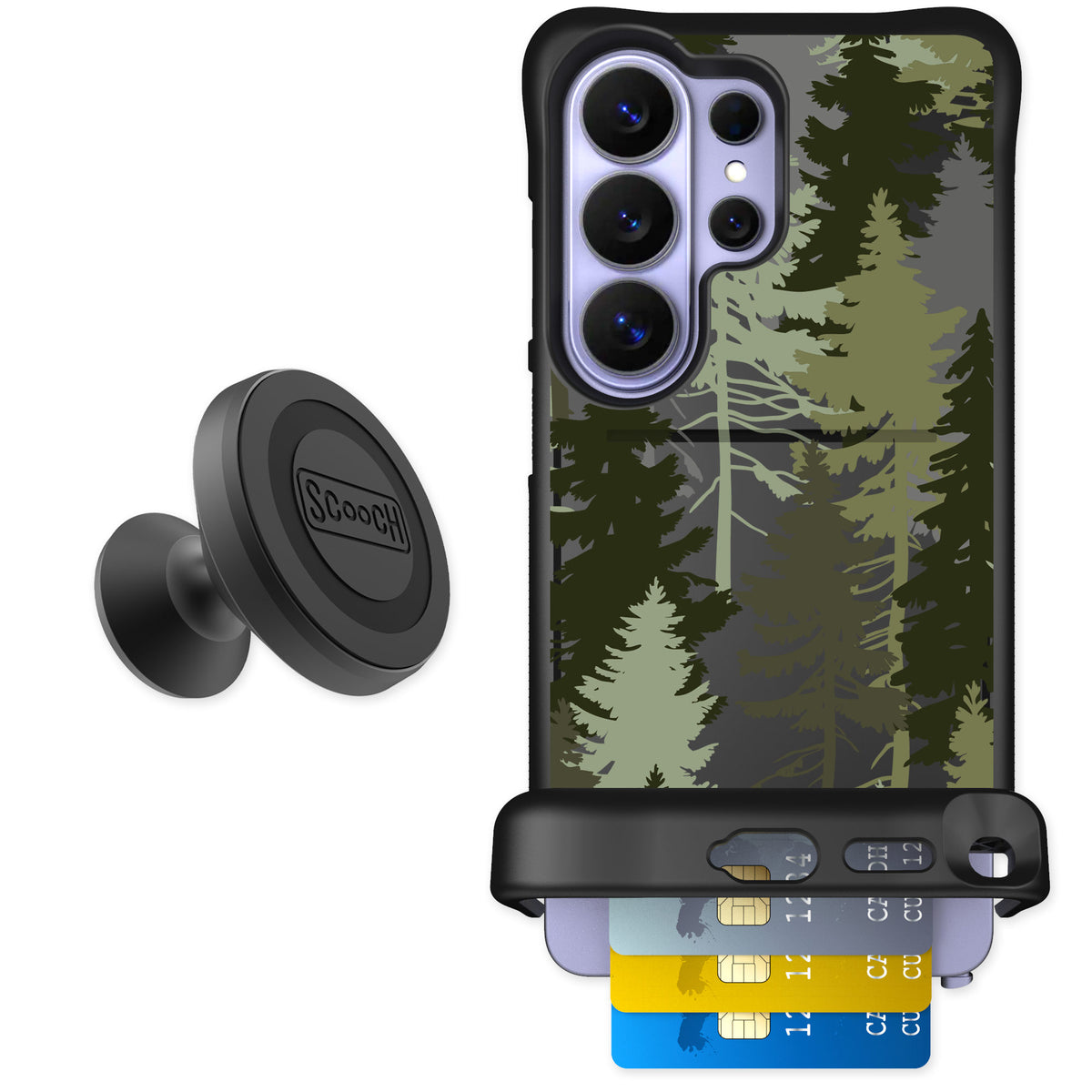 Scooch Wingmate Hidden Pines for Galaxy S26 Ultra — Starter Bundle