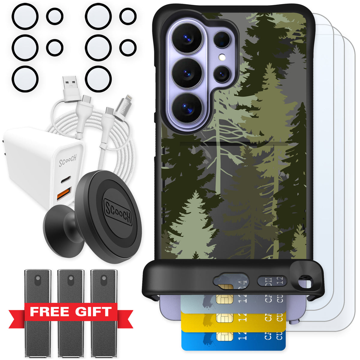Scooch Wingmate Hidden Pines for Galaxy S26 Ultra — Ultimate Bundle
