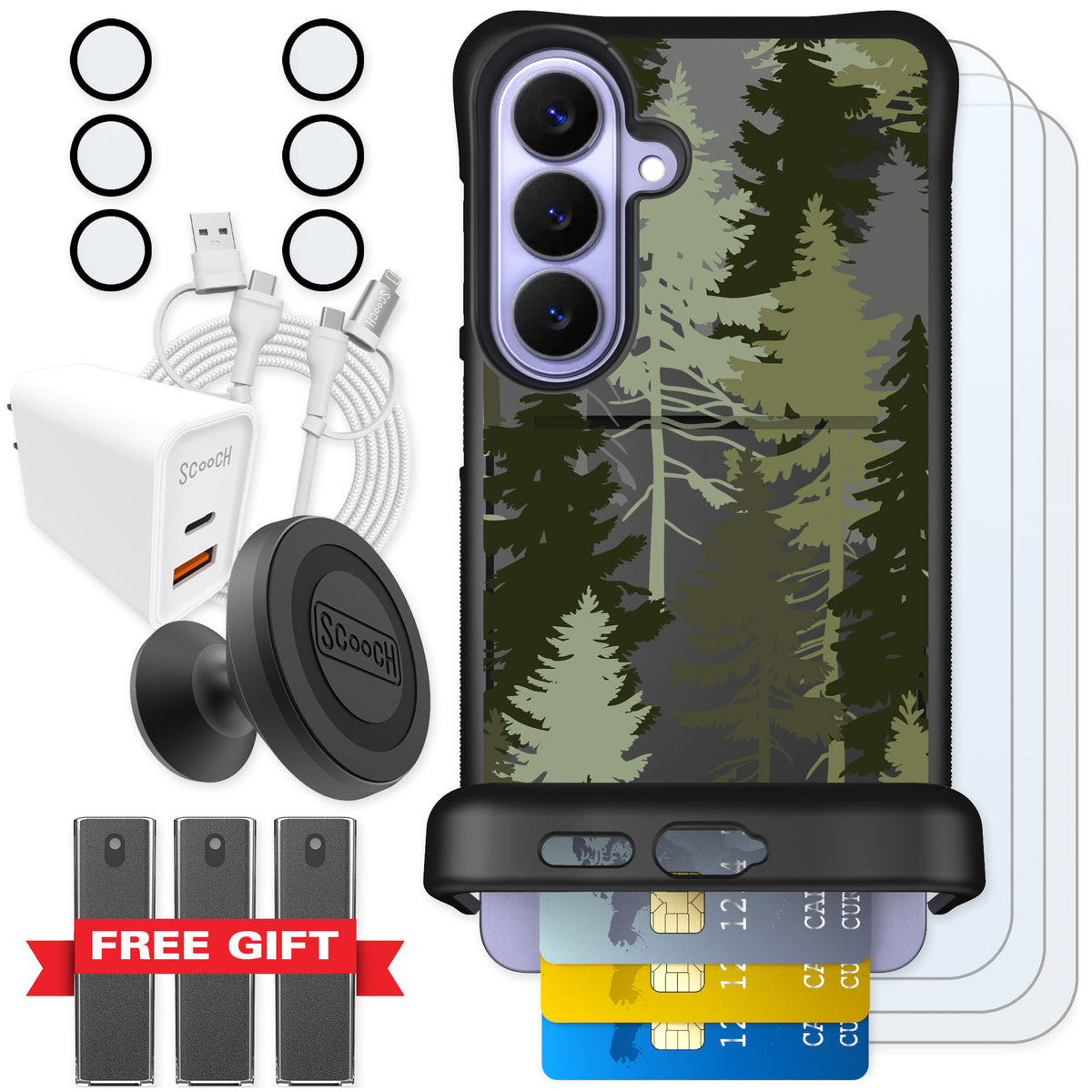 Scooch Wingmate Hidden Pines for Galaxy S26+ — Ultimate Bundle