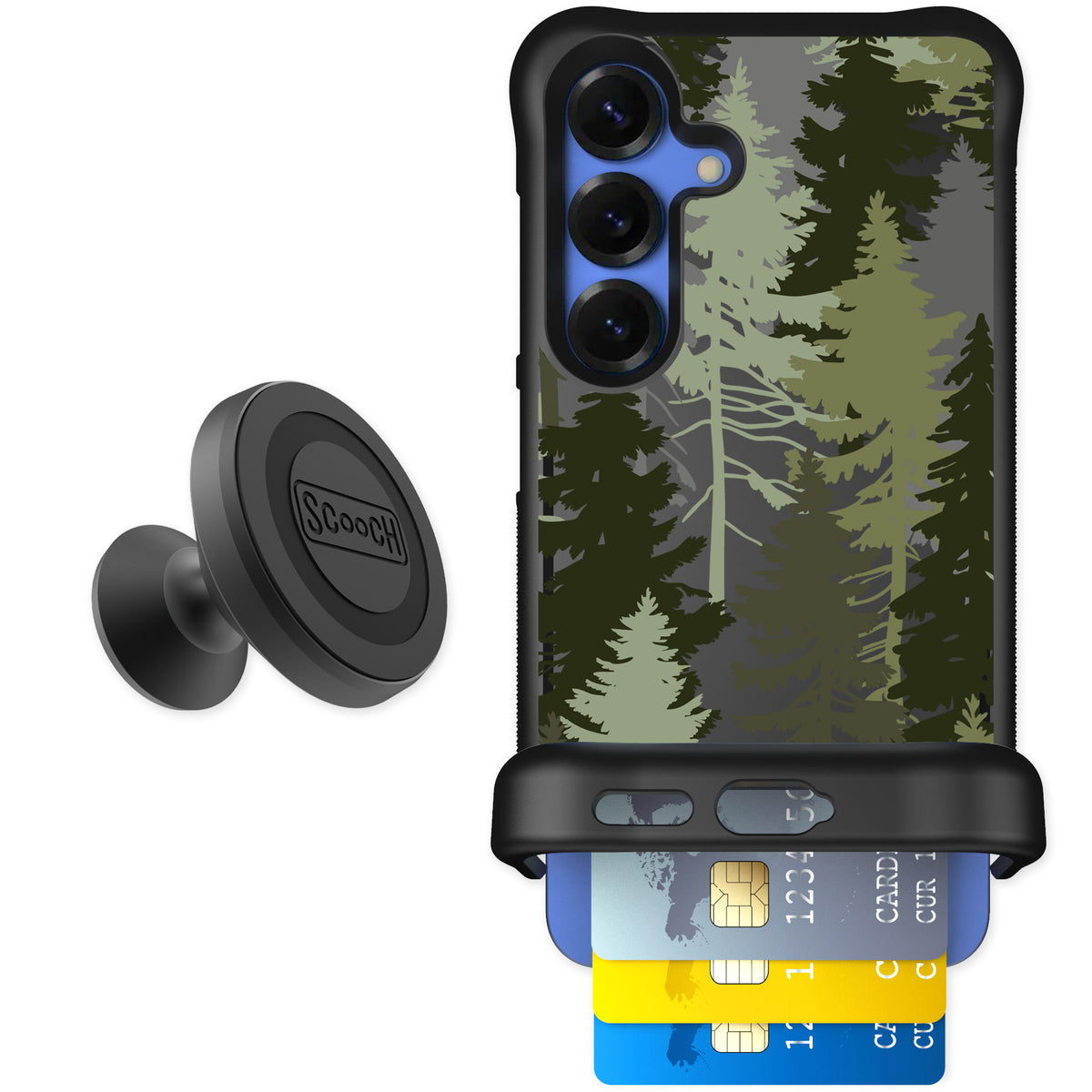 Scooch Wingmate Hidden Pines for Galaxy S25 — Starter Bundle