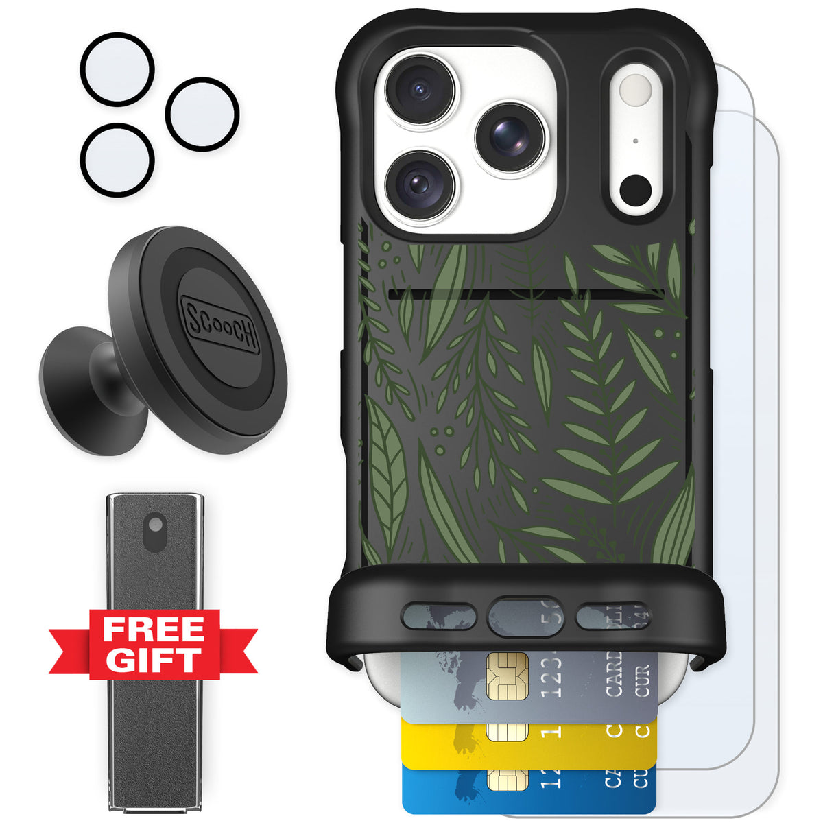 Scooch Wingmate Willow Garden for iPhone 18 Pro — Defender Bundle