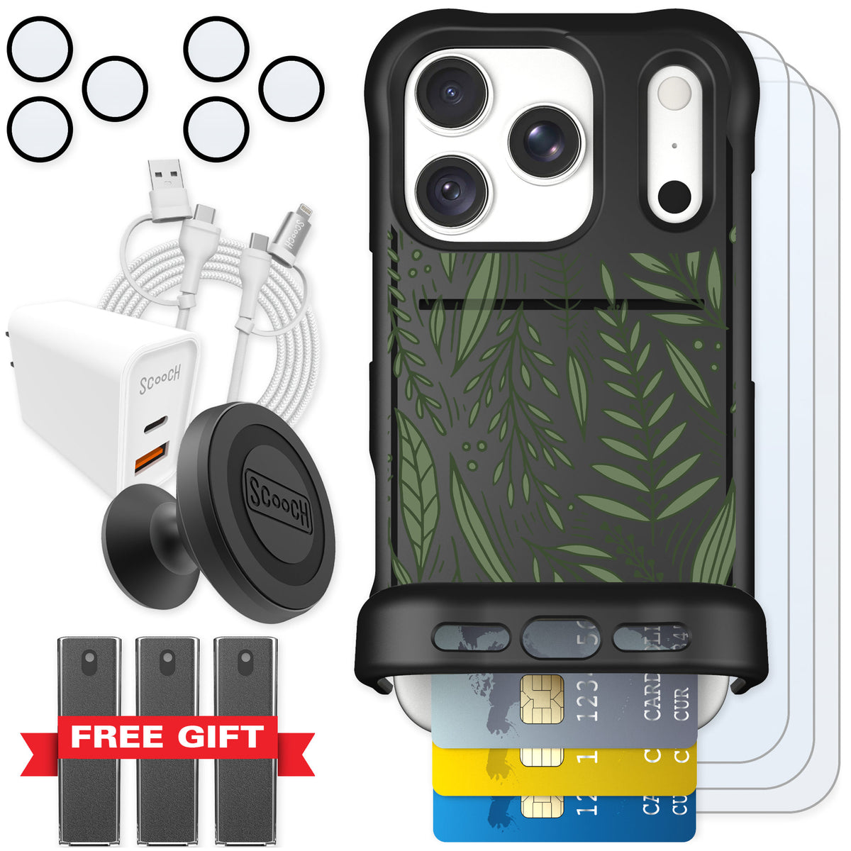 Scooch Wingmate Willow Garden for iPhone 18 Pro — Ultimate Bundle