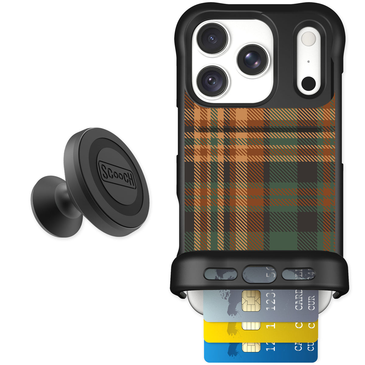 Scooch Wingmate Fall Flannel for iPhone 18 Pro — Starter Bundle