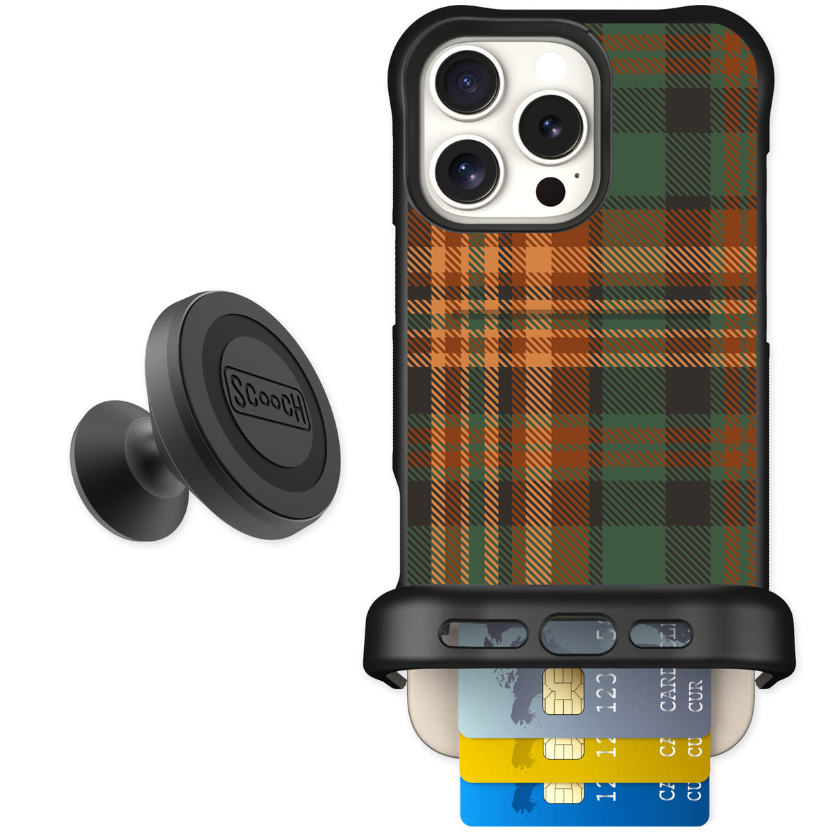 Scooch Wingmate Fall Flannel for iPhone 16 Pro Max — Starter Bundle