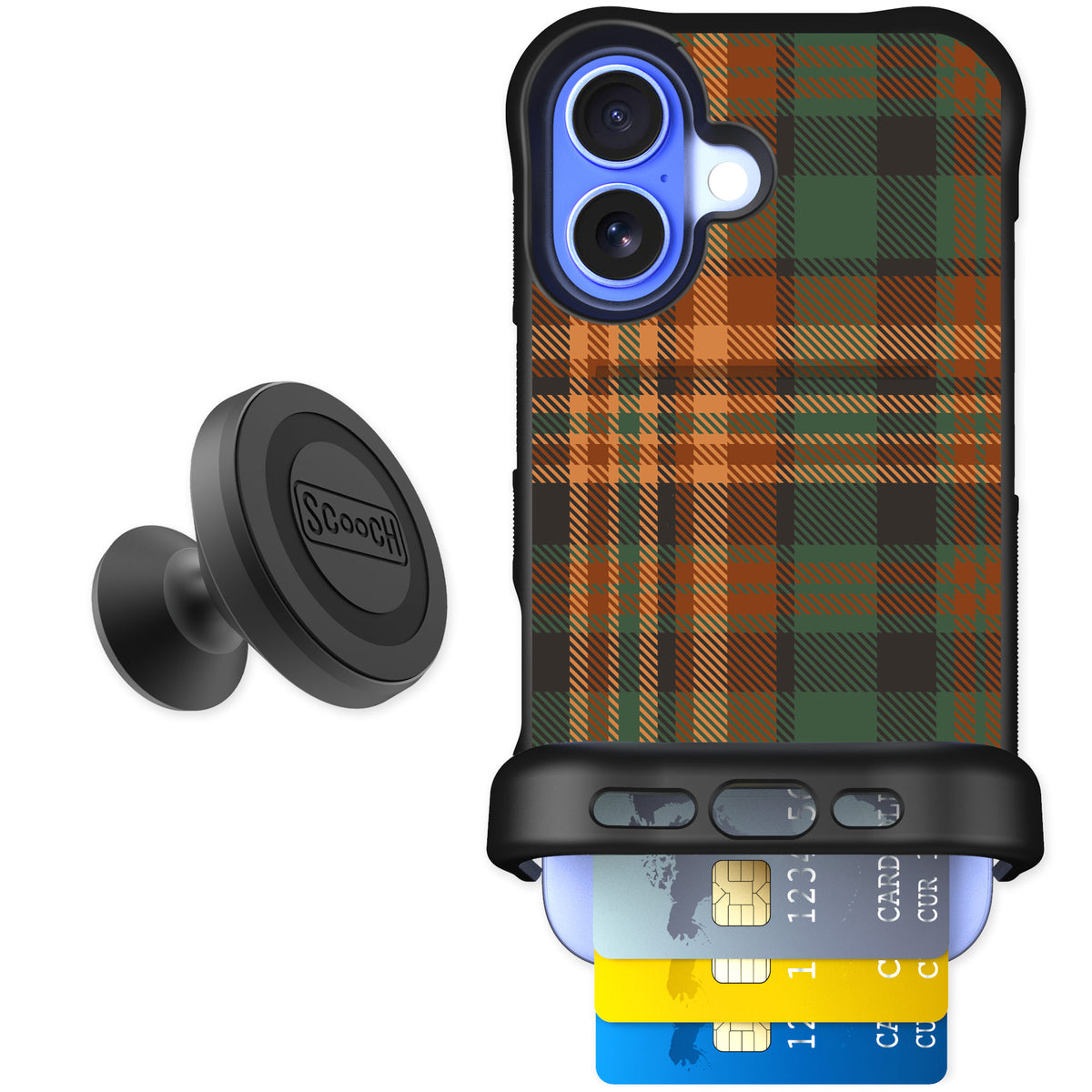 Scooch Wingmate Fall Flannel for iPhone 16 — Starter Bundle