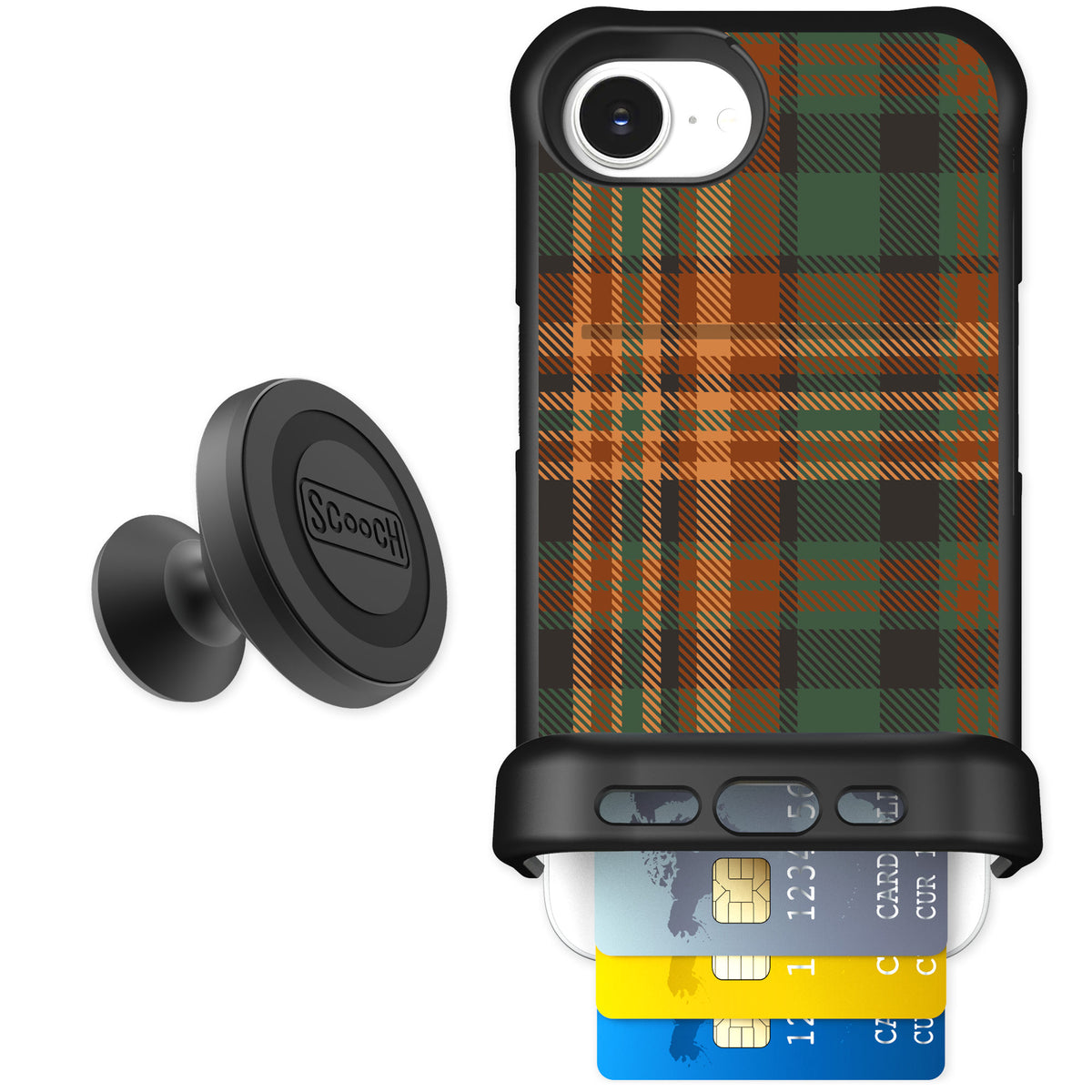 Scooch Wingmate Fall Flannel for iPhone 16e — Starter Bundle