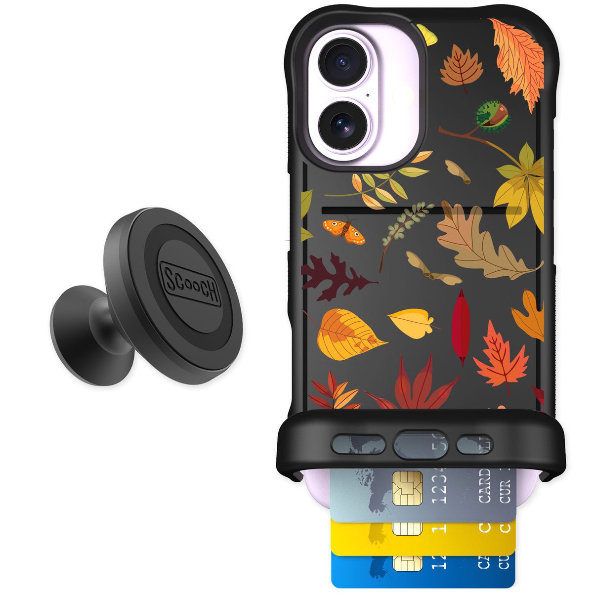 Scooch Wingmate Autumn Leaves for iPhone 17 — Starter Bundle