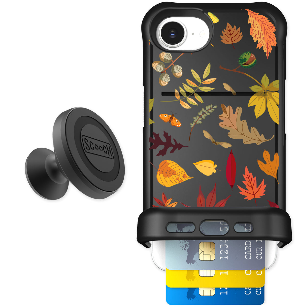 Scooch Wingmate Autumn Leaves for iPhone 17e — Starter Bundle