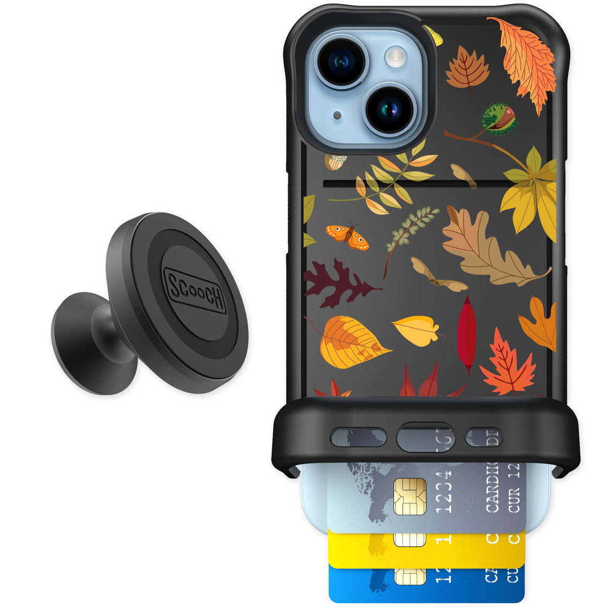 Scooch Wingmate Autumn Leaves for iPhone 15 — Starter Bundle